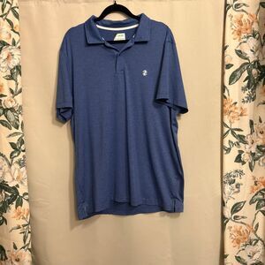 IZOD Golf Polo Shirt Blue Striped Short Sleeve Men’s Large